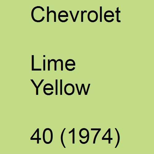 Chevrolet, Lime Yellow, 40 (1974).